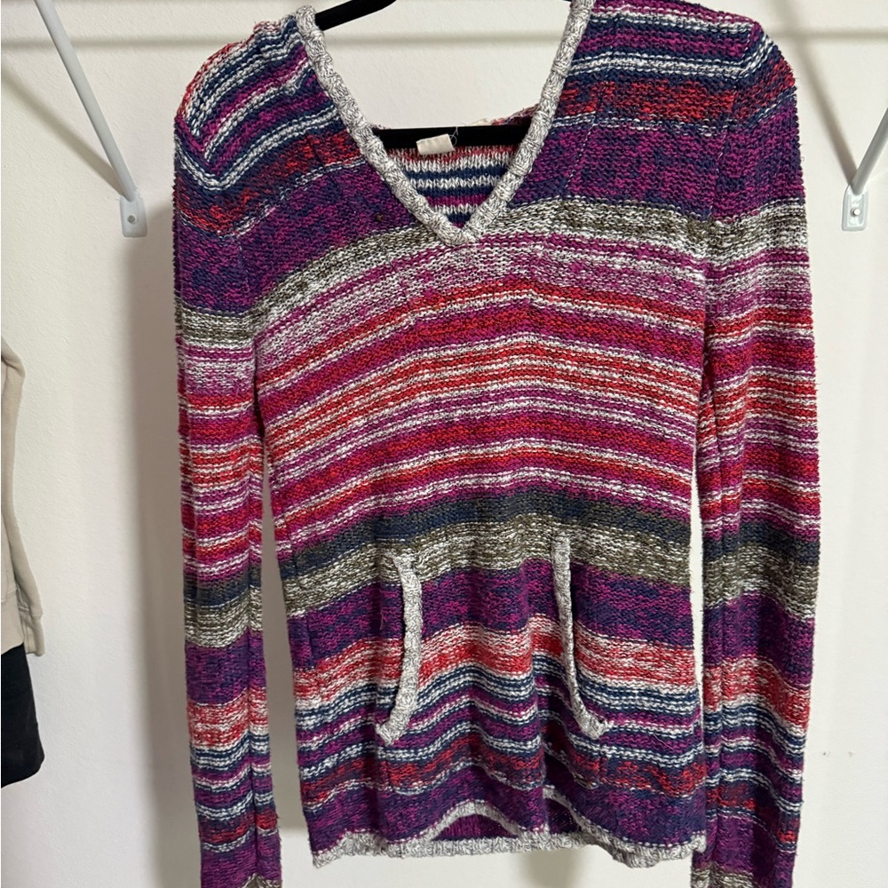 Roxy Striped V-Neck Sweater